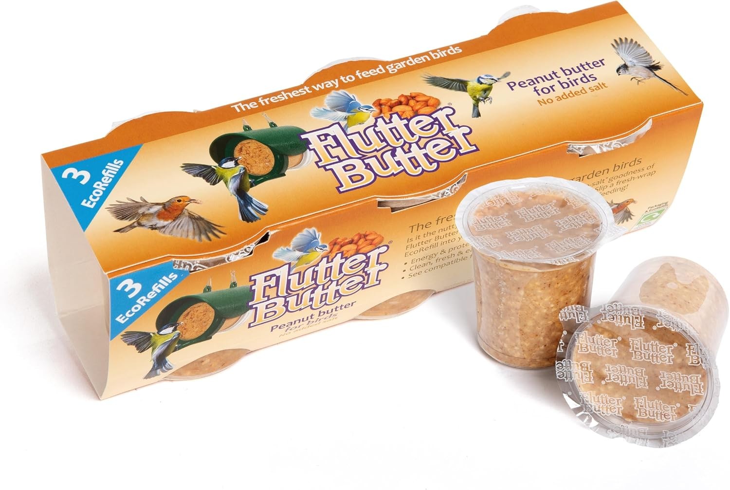 Peanut Butter for Birds - Jacobi Jayne Flutter Butter EcoRefills - Original Fla