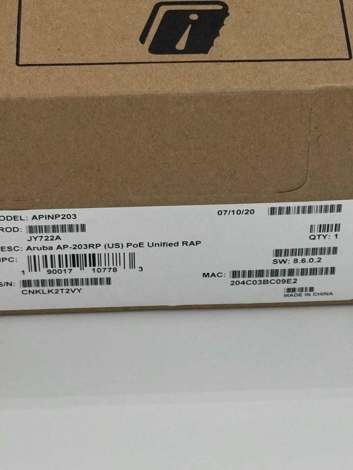 Aruba AP-203RP (US) Flex-Radio 802.11ac 2x2 PoE Unified Remote AP - Image 2 of 4