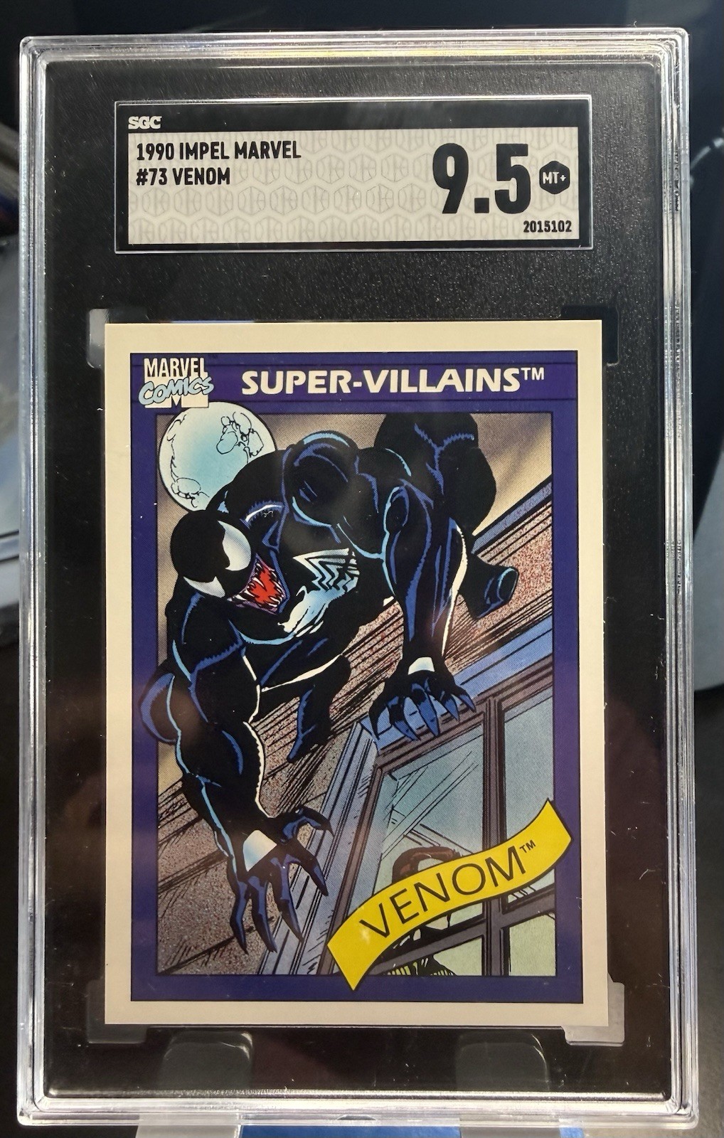 🔥 1990 Impel Marvel Universe Venom #73 SGC 9.5 🔥