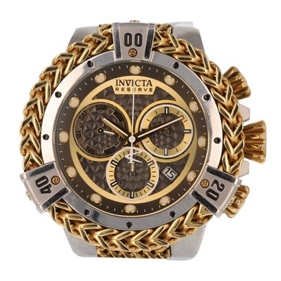 Invicta Reserve Herc 53mm Black Dial Quartz Stainless Steel Men's Wristwatch