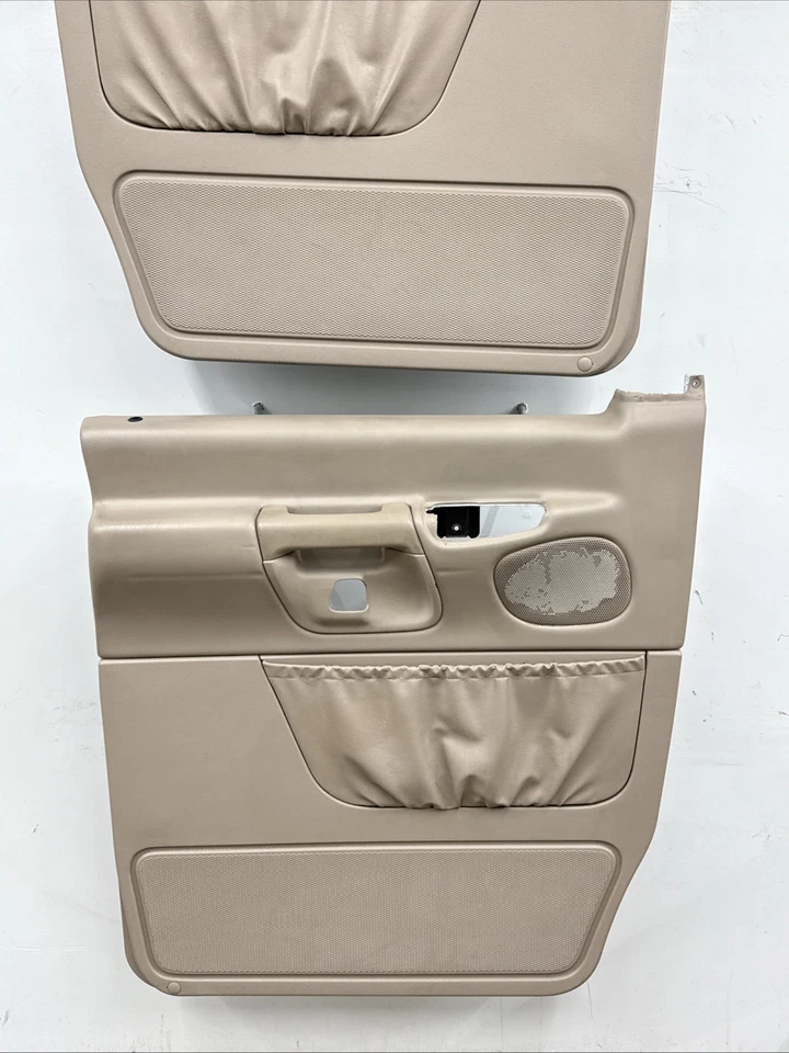 99-08 Ford Econoline Van OEM Pair Of Power Door Panels E-150 E250 E350 Tan Nice - Image 2 of 4