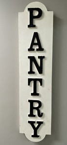 Large Vintage tall vertical wooden PANTRY wood sign 36" tall x 8.5" wide x 1.25"