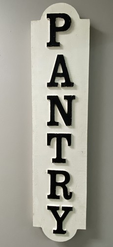Large Vintage tall vertical wooden PANTRY wood sign 36" tall x 8.5" wide x 1.25"