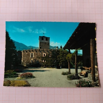 Picturesque Aosta Valley Introd Castle OLD COLOR POSTCARD