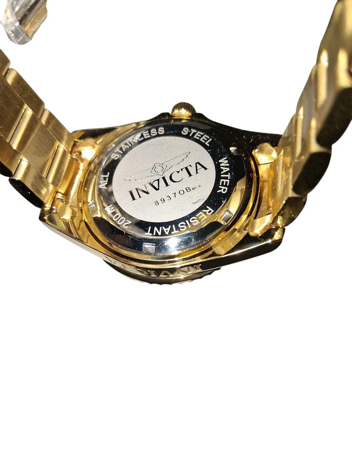 Reloj de cuarzo 8337 Pro Diver para hombre 37,5 mm dorado color diario esfera azul batería nueva Foto 2 de 4