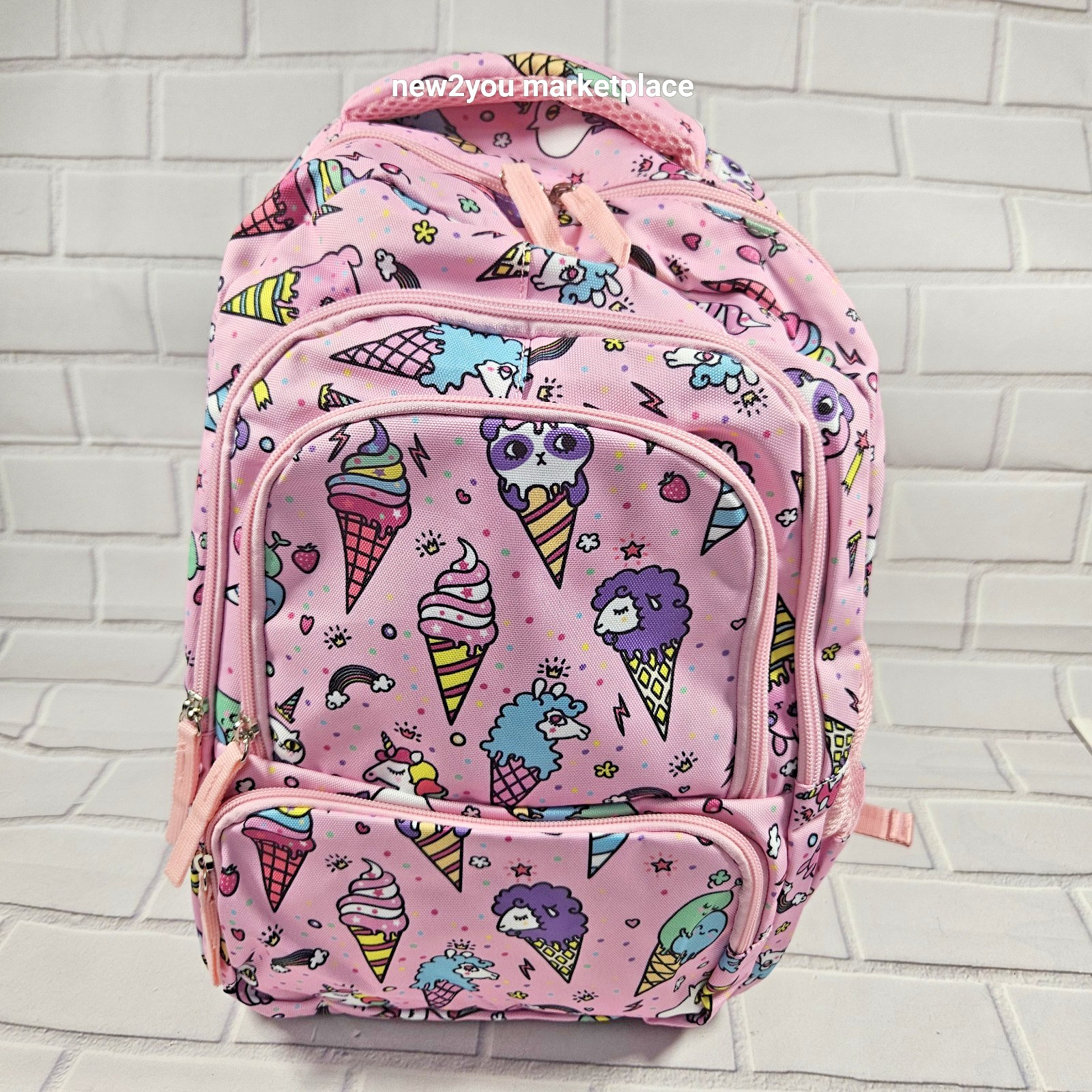 For Girls Kids Elementary Primary School Book Bag Unicorn Ic