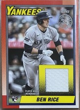 Ben Rice RC 2025 Topps Update Series - 1990 Topps Baseball Relics #90RU-BR