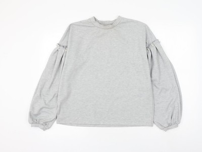 Padini Authentics Damen Pullover Sweatshirt grau Baumwolle Größe M Pulli