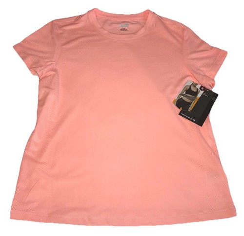 AVIA BRAND NEW SZ S 4/6 PERFORMANCE TEE T-SHIRT PEACH SORBET COLOR SHORT SLEEVE