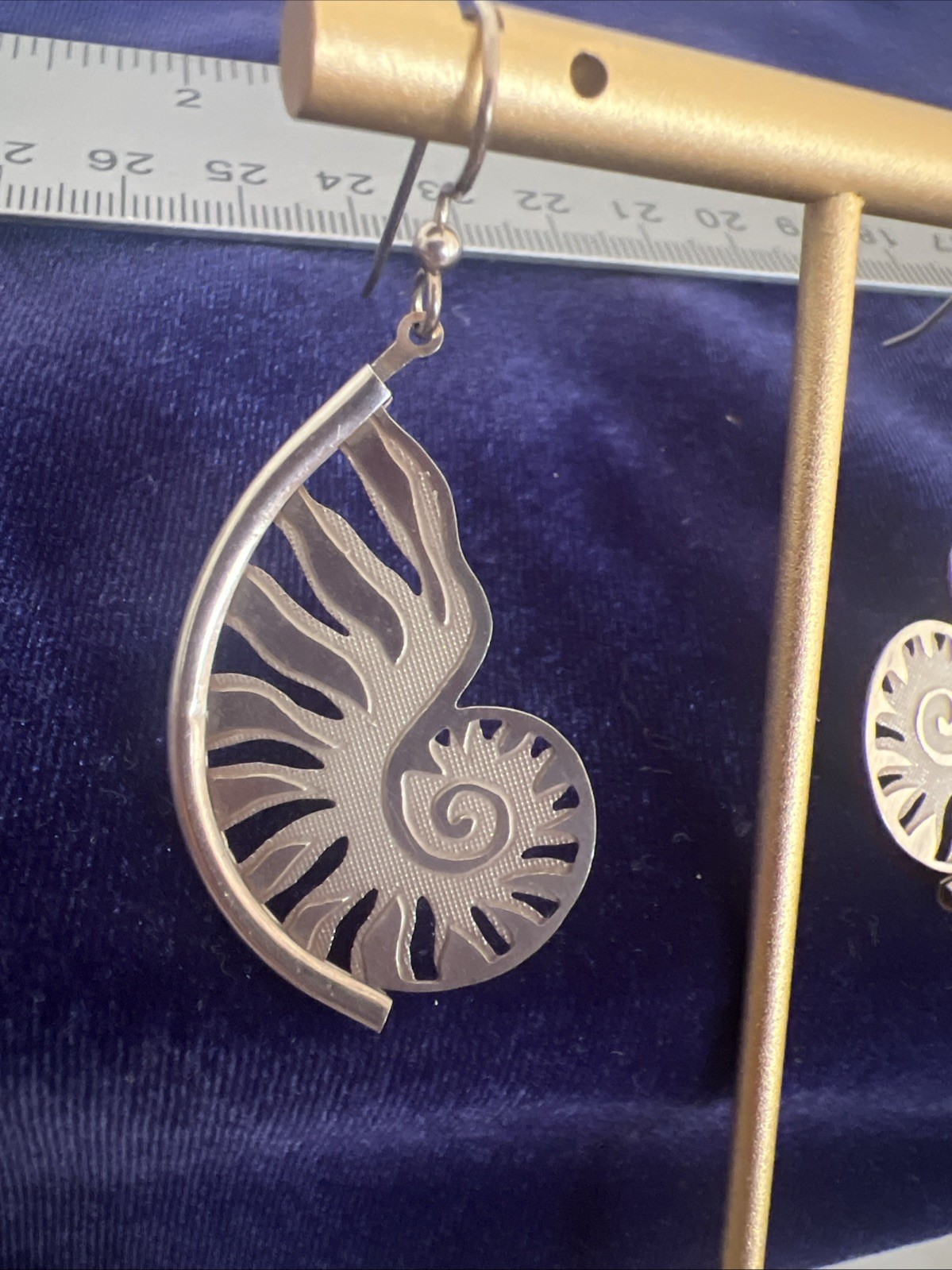 Sterling Silver Celtic Spiril Dangle Drop Earring… - image 3