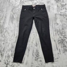 Banana Republic Pants Womens 4 Black Sloan Fit Mid Rise Skinny Ankle Zip Hem