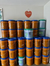 5 Gallons Liquids Detergent, Green, Orange, Tide