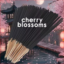 100Pcs Japanese Cherry Blossom Incense Sticks, Long Burning Time, Smooth and Cle