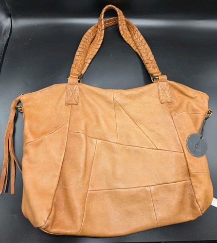 Day And Mood Brown Patchwork SOFT Leather Purse