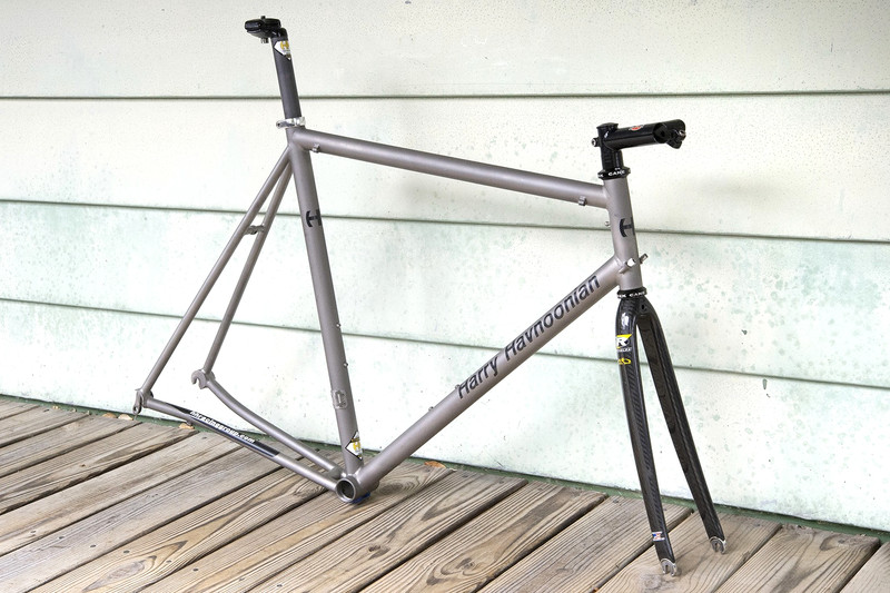 Custom Harry Havnoonian titanium road frame, Reynolds Ouzo Pro carbon fork, 59cm
