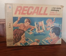 1968 Recall Game by Milton Bradley Complete in Good Condition