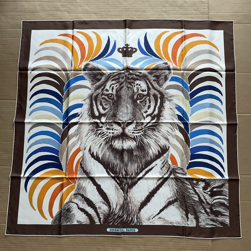 Hermes scarf silk Carre 90 Tigre Royal Tyger Double face 35"