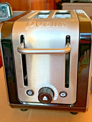 Dualit Architect 2 Schlitz Schwarz Gehäuse Edelstahl Panel Toaster