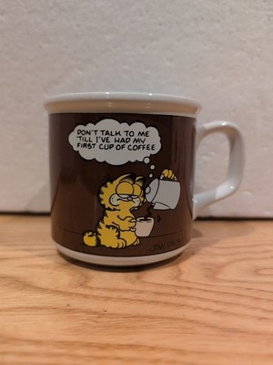 Garfield Vintage Kaffeetasse Teetasse ''Don't Talk To Me Till I've Had My Coffee''