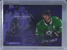 2019-20 SPx UD Black Obsidian Script Purple 46/49 John Klingberg #OS-JK Auto 6be