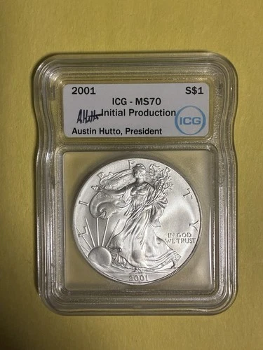 2001 American Silver Eagle MS70 ICG Initial Production