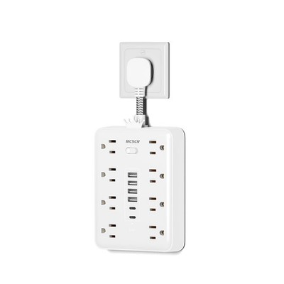 Surge Protector Power Strip900J -8 Outlets 6 USB - 15A/1875W - Ultra-Thin Plu...