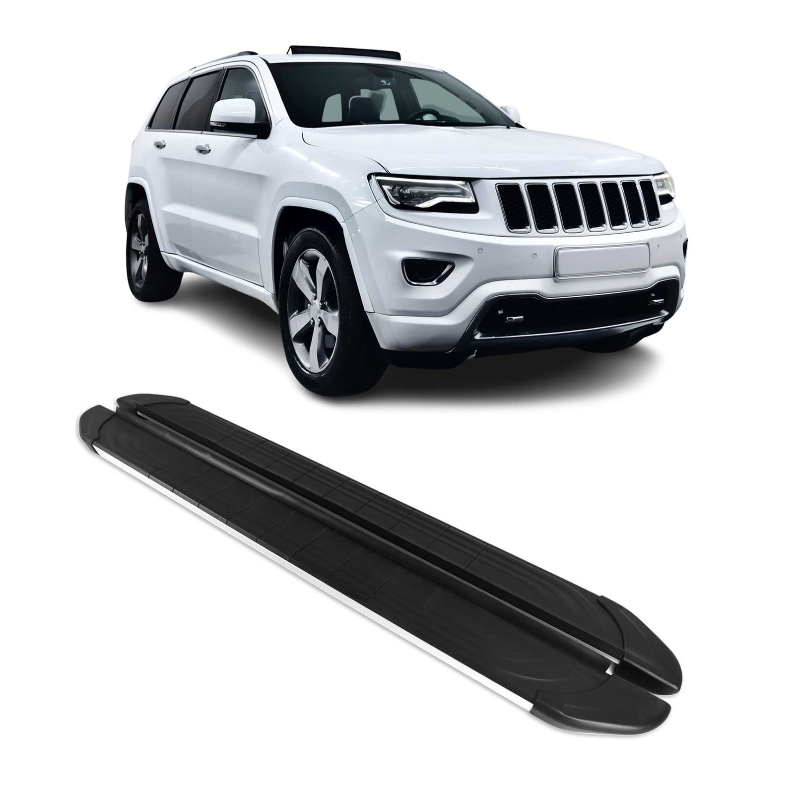 Marchepieds latéraux Jeep Grand Cherokee 2011-2021 marchepied alu gris noir