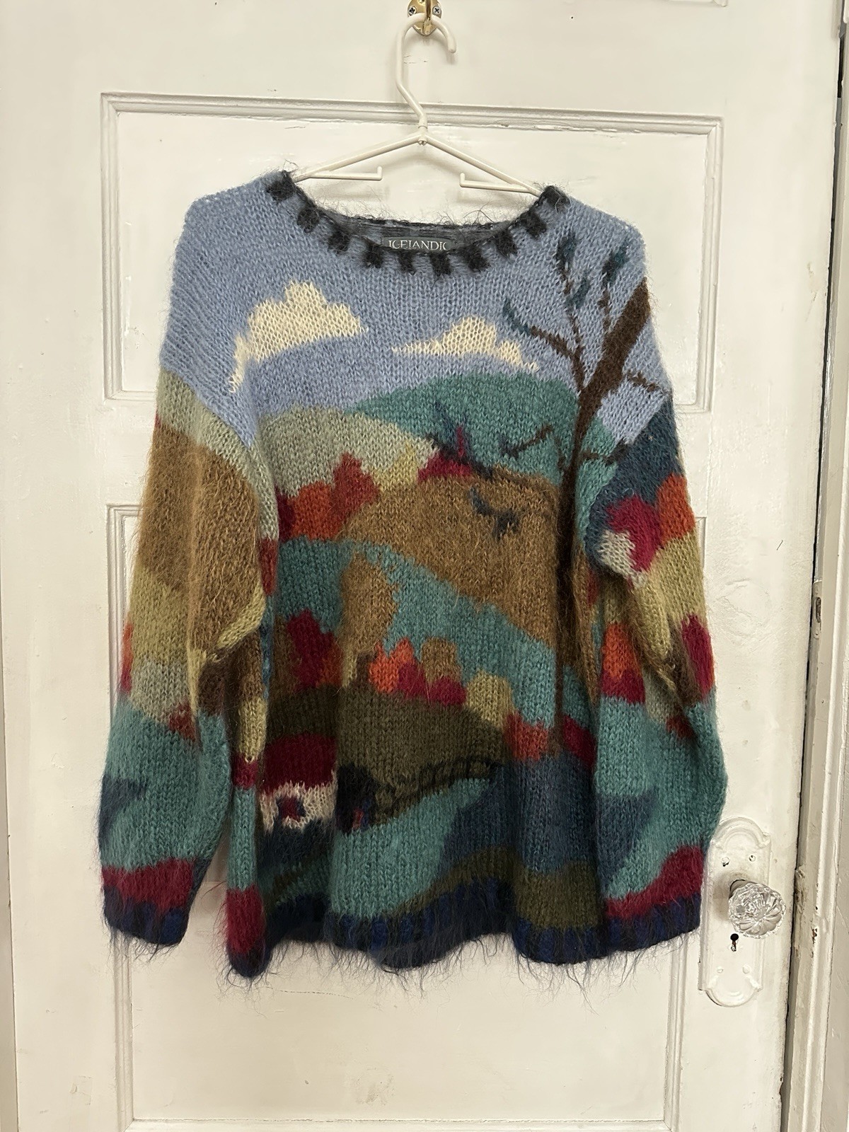 Icelandic Design Wool Blend Pullover sweater Natu… - image 5