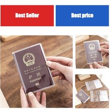 Passport Cover Clear Frosted PVC Waterproof ID Holder Travel Case