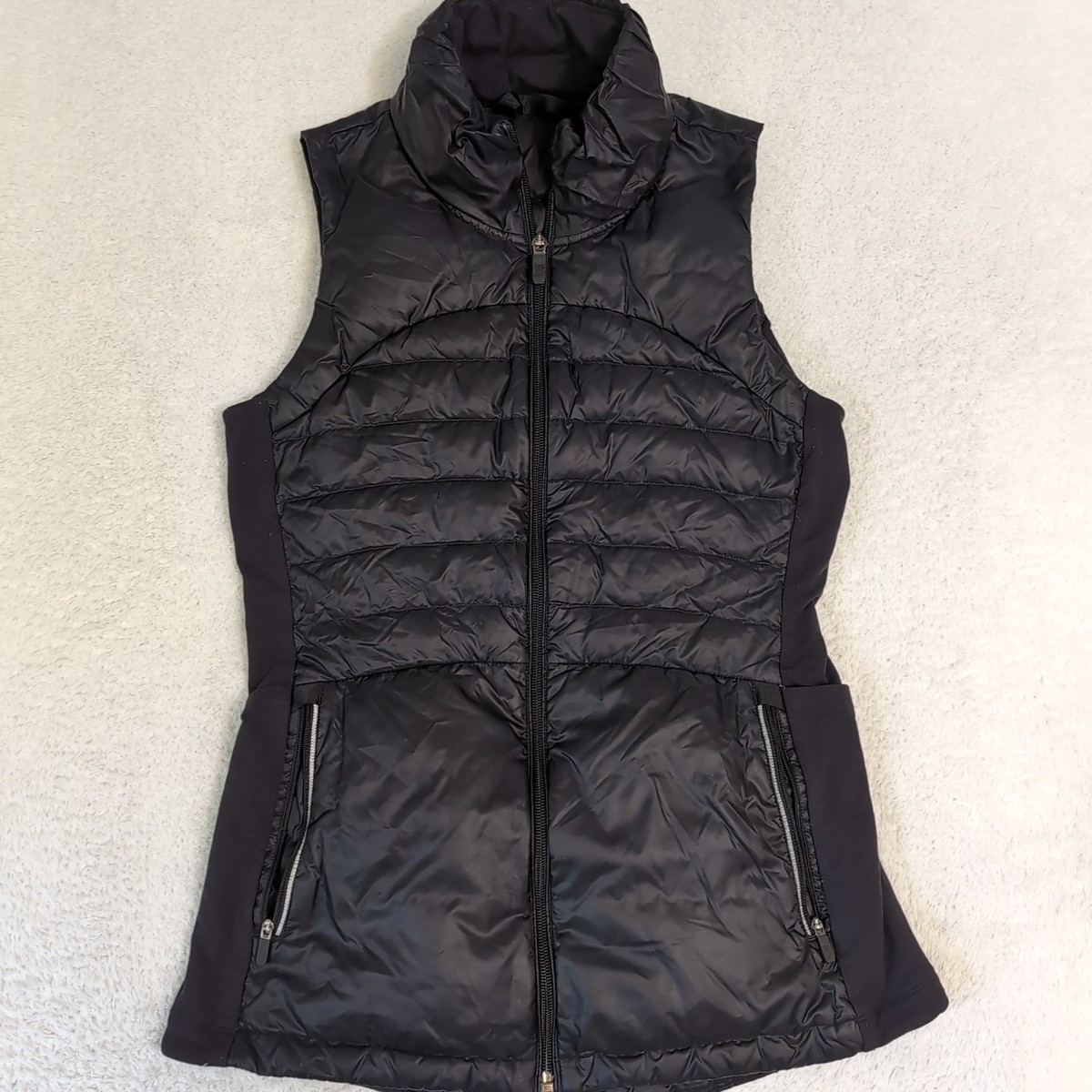 Lululemon Mid Length Puffer Vest Lululemon Grey Down For It