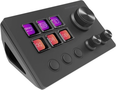 Mars Gaming MSD-Two Control Deck 6 LCD-Tasten 3 Räder Windows MacOS Schwarz B-Wa