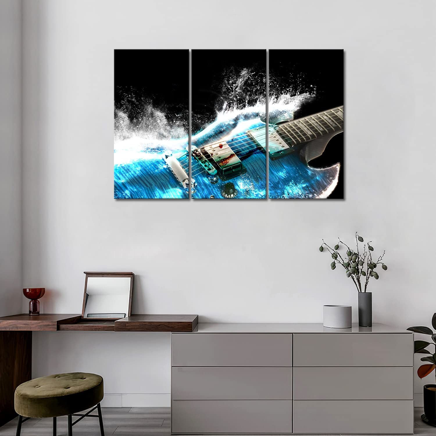 Guitar Wall Art Canvas Music Room Wall Decor Studio Wall Painting The Picture...