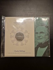Charles Babbage 2021 Fifty Pence Brilliant Uncirculated Coin