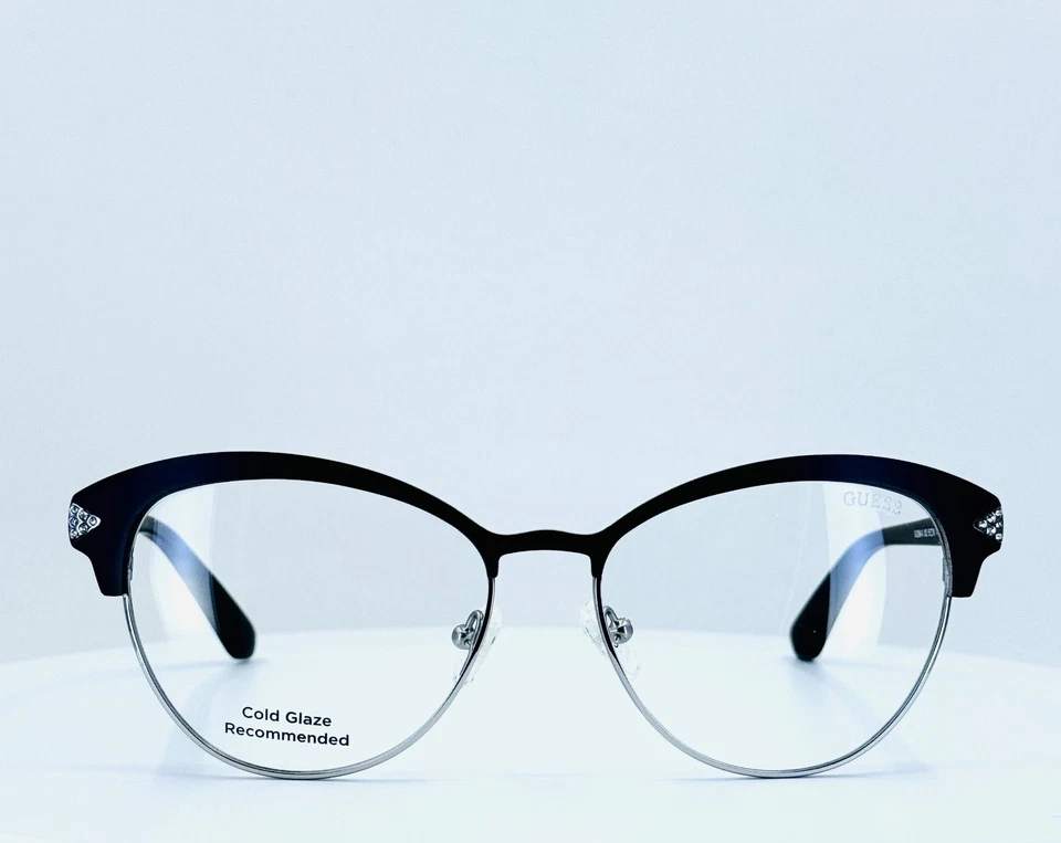 NEW GUESS GU2664-S 002 Black Silver Womens Browline Eyeglasses 55-16-140 B:47 - Image 2 of 4