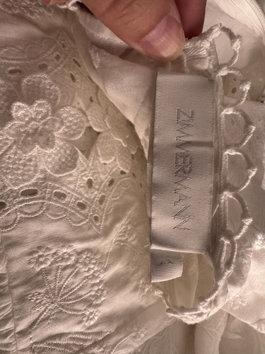 Zimmermann Rosa Embroidered Mini Dress Size 1 - Picture 4 of 9