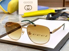 Gucci GG1223S Aviator Sunglasses Gold Metal Frame Brown Gradient Lens 60 16-145