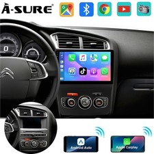 2+32GB Android 14 Autoradio Video CarPlay FM GPS Navi Für Citroen C4 DS4 2011-18