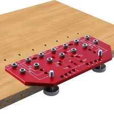 RUITOOL Shelf Pin Jig and Hinge Jig Two-in-One, Self-contained Clamping Funct...