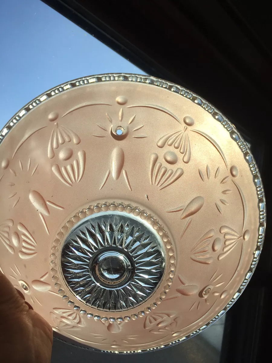 Pink glass on sale ceiling shade