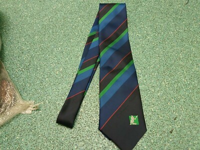 Tie Rack Navy Blue Britannia Assurance Cricket Emblem Shirt Tie