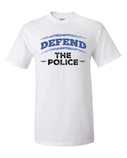 Unisex Adult Defend The Police Back The Blue Support Police Short Sleeve
