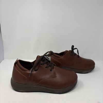 Drew Shoes Mens 11 Extra Wide (4W) Brown Brandy Leather Armstrong Slip Resistant