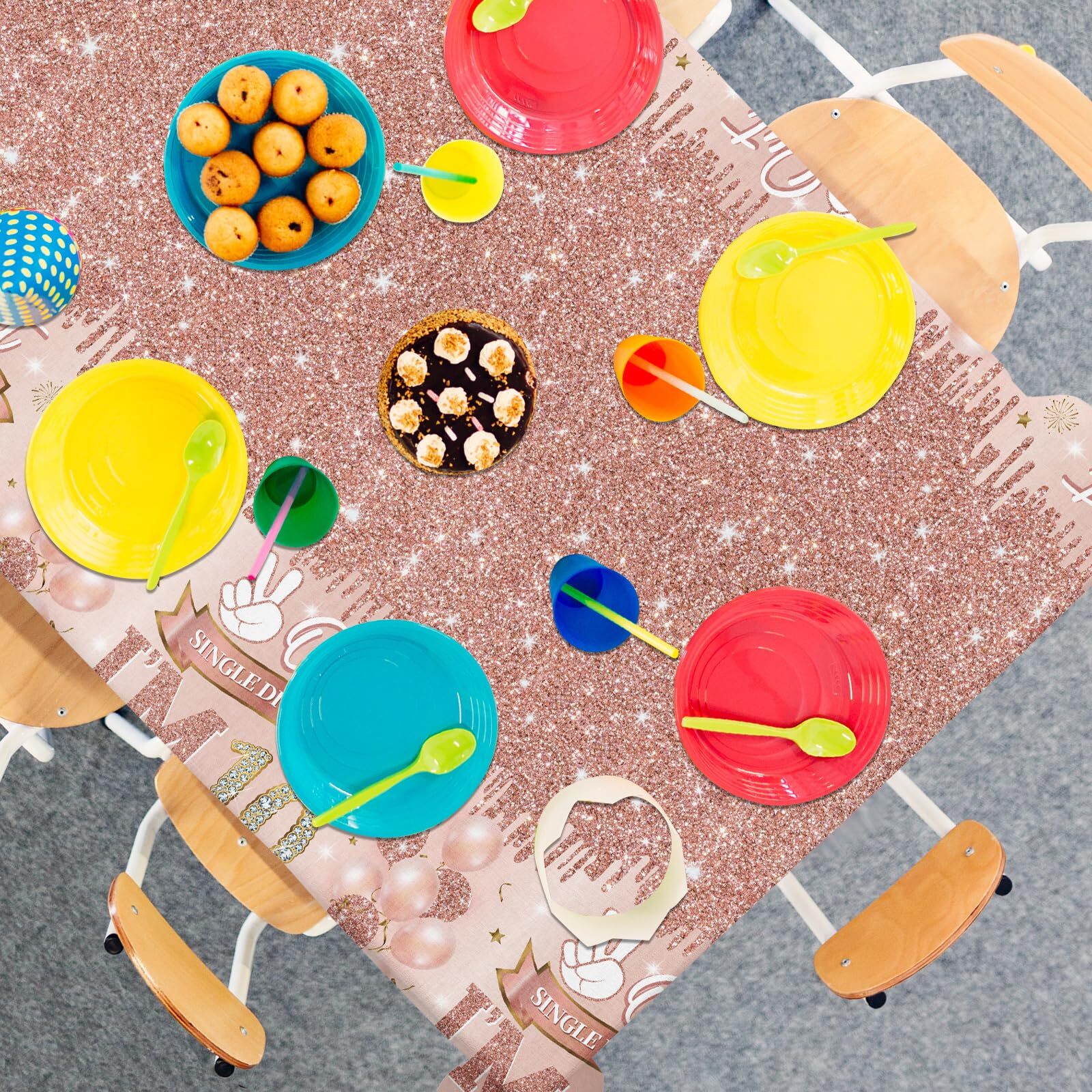 Guzbewu 10th Birthday Decorations for Girl3pcs Rose Gold Double Digits Birthd...