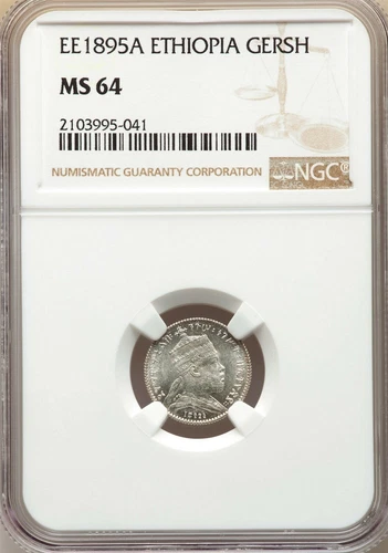Ethiopia - EE1895A Gersh KM#12 in NGC MS 64