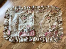 Ralph Lauren USA Guinevere Medieval Ruffled King Pillow Sham Sateen