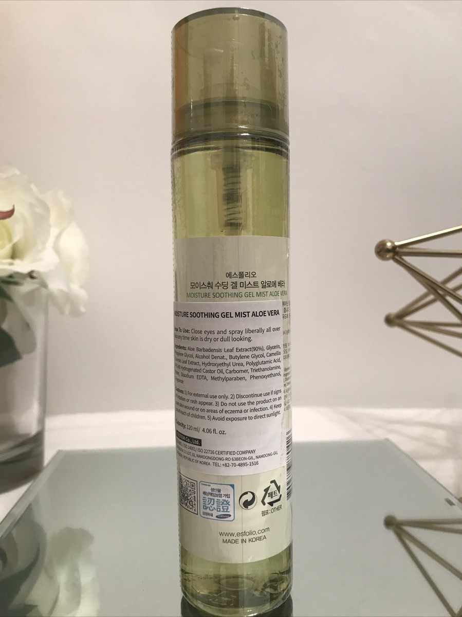 ESFOLIO Moisture Soothing Gel Mist Aloe Vera Purity 90% 120ml | eBay