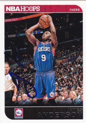 JAMES ANDERSON PHILADELPHIA 76ERS SIGNED CARD ROCKETS SAN ANTONIO