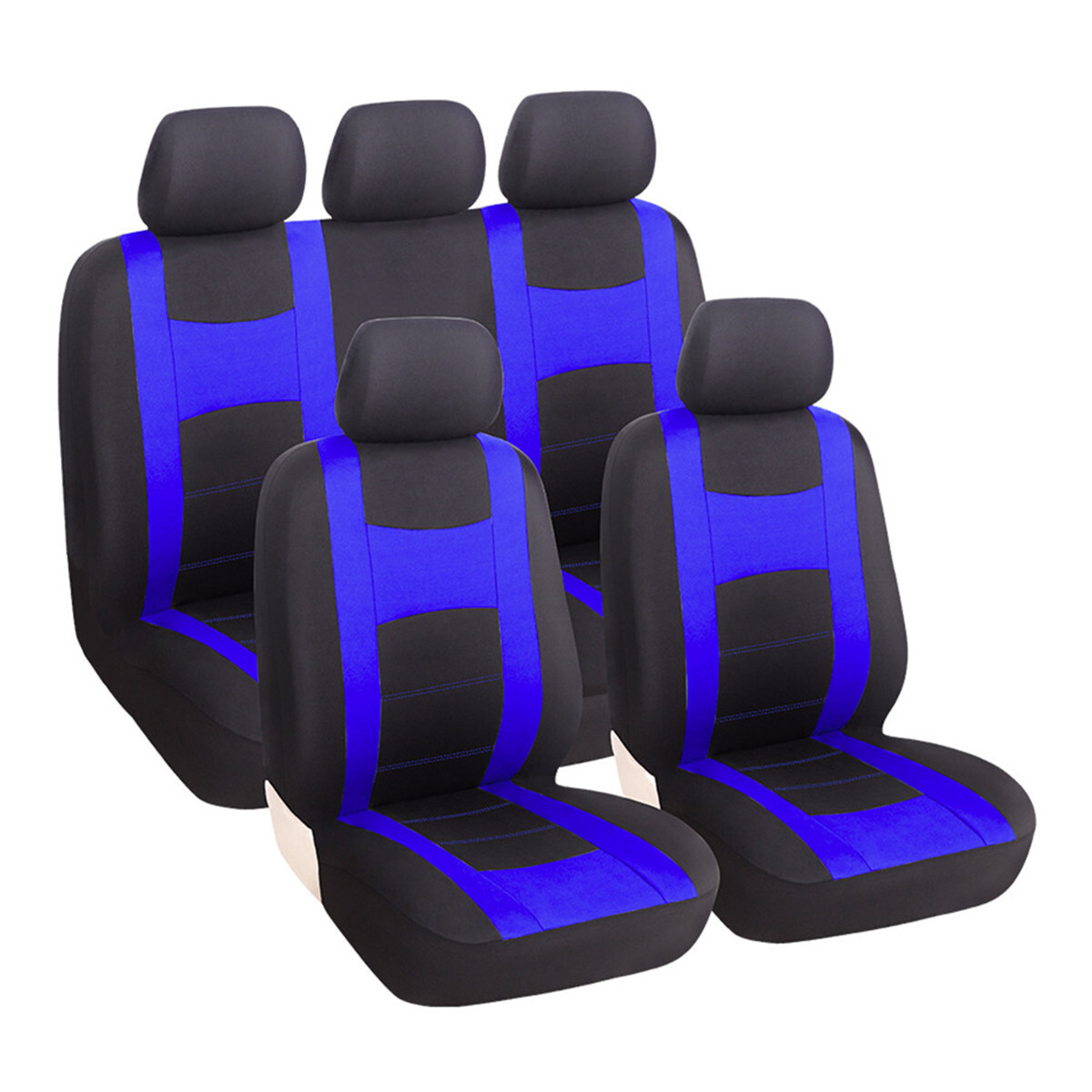 Car Seat Covers Full Set Front Rear 5 Seats Cushion Protector Pad Accessories