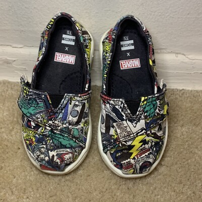 Toms Multi Marvel Comic Pop Print Slip-On Shoes Toms x Marvel Women main image 3