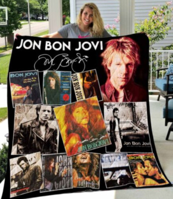 for fan hot hot gitf Jon Bon Jovi New Velveteen Plush Fleece Blanket